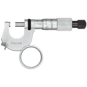 Starrett 209MRL Can Curl Micrometer, Ratchet Stop, Lock Nut, 0 12.5mm 