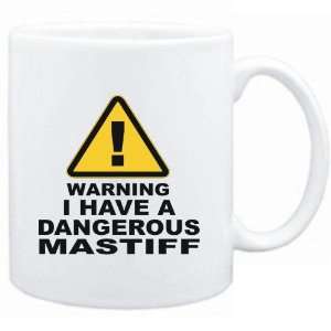  Mug White  WARNING  DANGEROUS Mastiff  Dogs