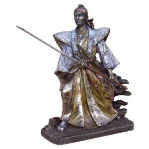  Samurai in Fighting Stance Statue   Magnificent