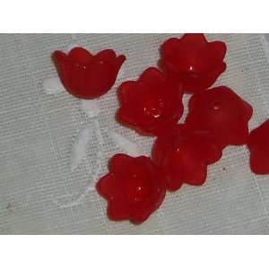  Matte Cherry Lily of the Valley Flower Beads Cap Arts 