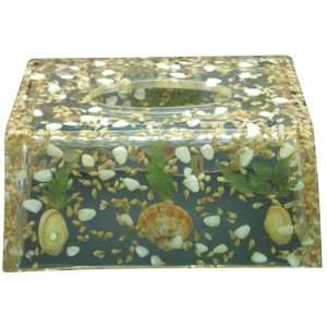  Tropical Seashel Sea Shell Bath Square Tissue Box Re$45 