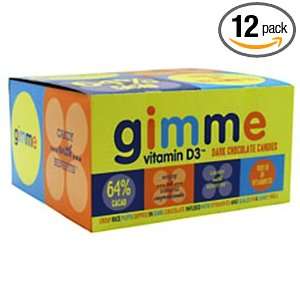 Gimme Dark Chocolate With Vitamin D3, 1 Ounce (Pack of 12)  