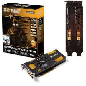  Quality Geforce GTX570 1280MB DDR5 By Zotac Electronics