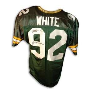 Reggie White Autographed/Hand Signed Wilson Jersey with Minister of 