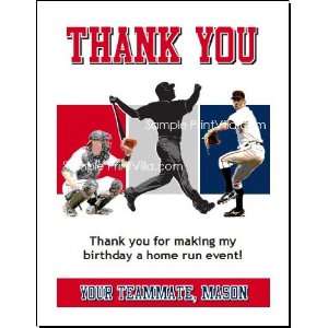  St Louis Cardinals Colored Baseball Thank You Cards 