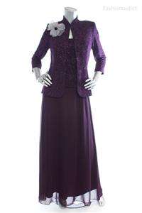 ALEX EVENINGS 2pc Mother of the Bride LONG DRESS w/Matching JACKET 