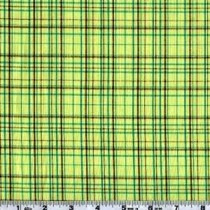  45 Wide Michael Miller Pretty Plaid Kiwi Fabric By The 
