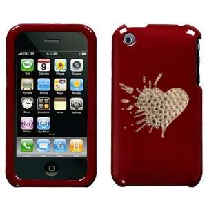   Bling Bling Heart Splatter INK for At&t Iphone 3g Iphone 3gs 8gb 16gb