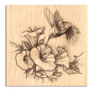  Inkadinkado Wood Mounted Rubber Stamp Hummingbird With 