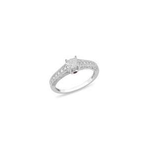 ZALES Princess Cut Diamond Engagement Ring in 14K White Gold 1/2 CT. T 