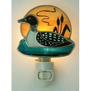  Stained Glass Loon Night Light 