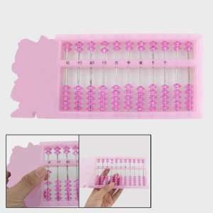   Child Clear Pink Plastic Chinese Abacus Education Toy Toys & Games