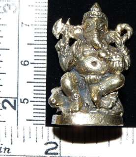 Small 1.25 in tall x .75 in wide Brass Ganesha Statue  