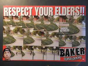   Reynolds Skateboard Poster Baker Merchandise Respect Your Elders