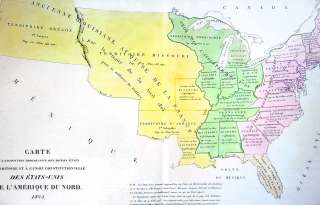 1825 Carey Lea Buchon Antique Map United States America  