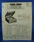 Voice of Music V M Service Manual 1466 1 Record Player