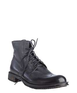 Mark Nason Rock Lives black leather Bruford wingtip boots