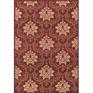  Large Area Rugs Persian Damask Repeat Red 8x11 Furniture 