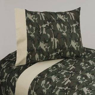 3pc Twin Sheet Set for Green Camo Bedding Collection