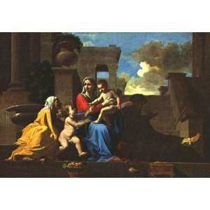   name Holy Family on the Steps, by Poussin Nicolas