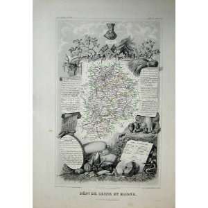  1845 Atlas National France Maps Seine Et Marne Melun
