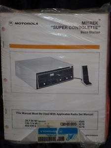 Motorola Mitrek Super Consolette Base Station Manual  
