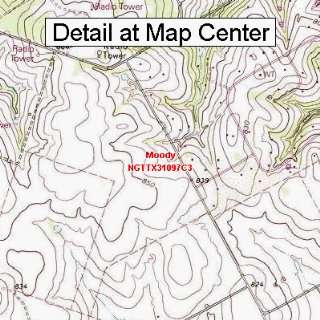  USGS Topographic Quadrangle Map   Moody, Texas (Folded 