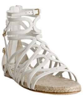 Miu Miu white strappy leather flat gladiator sandals   up to 