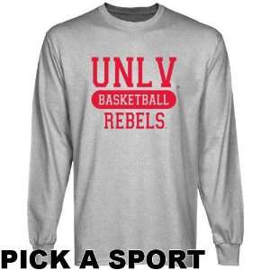  UNLV Rebels Ash Custom Sport Long Sleeve T shirt   Sports 