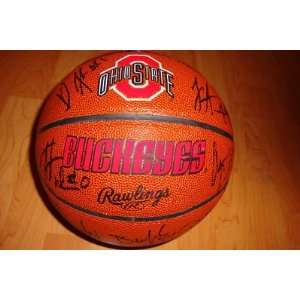  2010 11 Ohio State Team Signed Basketball w/coa Proof B 
