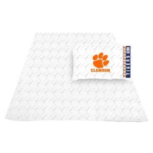  Clemson Tigers NCAA Sheet Set   Size Queen Sports 