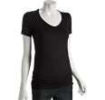 twenty black jersey v neck short sleeve t shirt