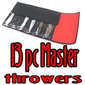  12 Assorted Full Sized Master Throwing Knife Set Sports 
