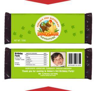 DINOSAUR Boy Birthday Party Favors CANDY WRAPPERS  
