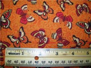 New Butterfly Brown Fabric BTY Insect Bug  