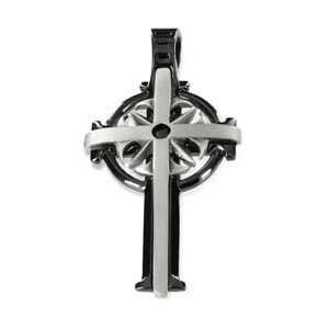  Crucifis Polaris Bico Silver & Black Toned Pendant