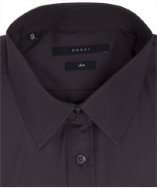 Gucci slate cotton slim fit point collar dress shirt style# 315914901
