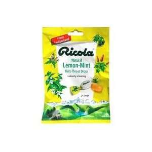  Ricola Herb Throat Drops, Natural Lemon Mint, 24 Drops, 3 