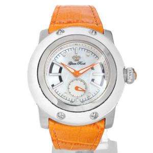 Glam Rock GR10004 Swiss Watch w/ Orange Leather Band  