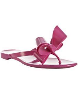 Valentino pink rubber double bow thong sandals  