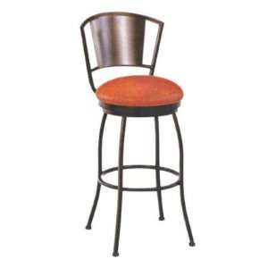   Bar Stool without Arms Faux Suede Oyster, Matte Black