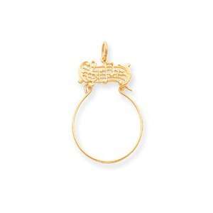  14k Yellow Gold Musical Charm Holder Jewelry