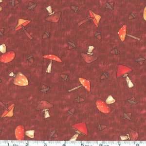  45 Wide Rustic Retreat Fall Forest Mushrooms Brown 