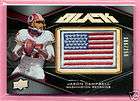 2009 UD Black BARRY SANDERS GALE SAYERS EARL CAMPBELL US FLAG PATCH 