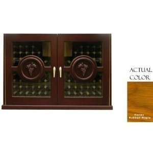   Concord Series Wine Cellar Credenza   Glass Doors / Honey Rubbed Maple