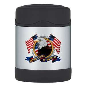  Thermos Food Jar Bald Eagle Emblem with US Flag 
