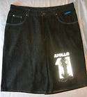 Mens History Iceberg Apollo 11 Black Denim Jean Shorts   Size 40