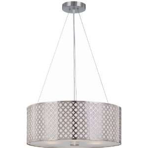  Netto Collection 3 Light 71 Polished Steel Pendant LS 