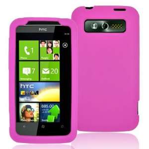   PREMIUM SILICONE CASE HTC 7 TROPHY HOT PINK Cell Phones & Accessories