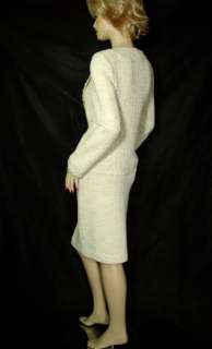 2785 NWT ST JOHN COUTURE WINTER WHITE 3PC KNIT SUIT 4  